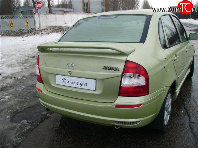269 р. Накладка номерного знака на крышку багажника Камея  Лада Калина  1118 (2004-2013) седан (Неокрашенный)  с доставкой в г. Кемерово