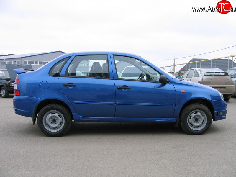 3 299 р. Пороги накладки Камея  Лада Гранта  2190 - Калина Спорт  1119 (Неокрашенные)  с доставкой в г. Кемерово