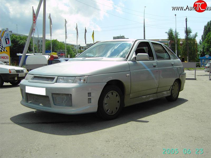 649 р. Решётка радиатора Е-4 На Лада 2112 хэтчбек (1999-2008) (Неокрашенная)  с доставкой в г. Кемерово