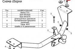1 739 р. Фаркоп Лидер Плюс ИжАвто Ода 2717 Версия (1991-2005) (Без электропакета)  с доставкой в г. Кемерово. Увеличить фотографию 2