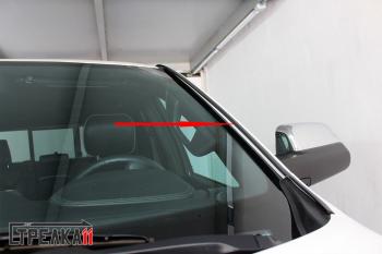 1 699 р. Водостоки (дефлектора) лобового стекла Стрелка 11  RAM 1500  DT (2018-2024) CREW Cab  с доставкой в г. Кемерово. Увеличить фотографию 2