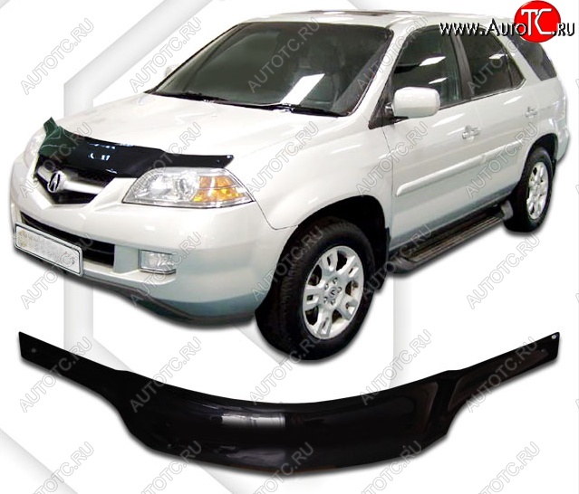 3 199 р. Дефлектор капота CA-Plastic Acura MDX YD1 дорестайлинг (2000-2003) (Classic черный, Без надписи)  с доставкой в г. Кемерово
