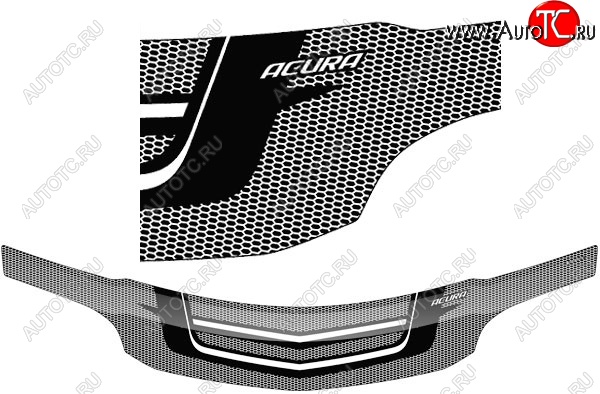 2 599 р. Дефлектор капота CA-Plastiс  Acura MDX  YD1 (2000-2003) дорестайлинг (Серия Art графит)  с доставкой в г. Кемерово