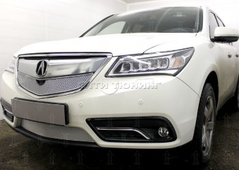 3 849 р. Нижняя решетка радиатора Allest Acura MDX YD3 дорестайлинг (2013-2016) (Хром)  с доставкой в г. Кемерово. Увеличить фотографию 2
