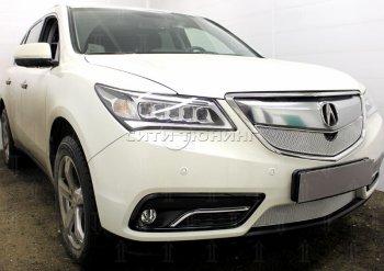 3 849 р. Нижняя решетка радиатора Allest Acura MDX YD3 дорестайлинг (2013-2016) (Хром)  с доставкой в г. Кемерово. Увеличить фотографию 3