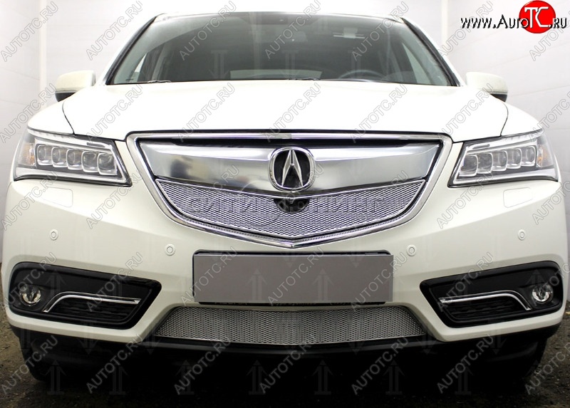 3 849 р. Нижняя решетка радиатора Allest Acura MDX YD3 дорестайлинг (2013-2016) (Хром)  с доставкой в г. Кемерово