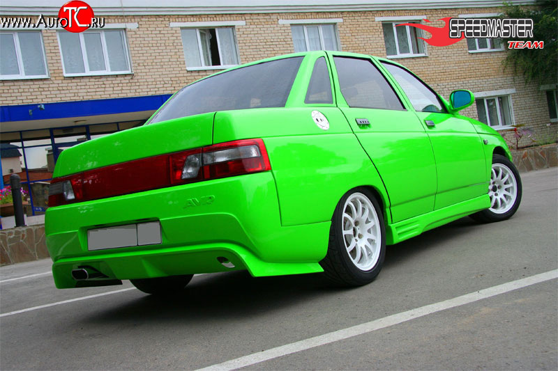 7 699 р. Задний бампер AVR-Аврора  Лада 2110 (1995-2007) седан (Неокрашенный)  с доставкой в г. Кемерово