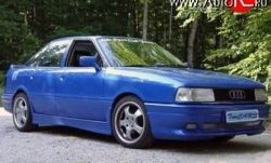 5 099 р. Пороги накладки RS Audi 80 B4 седан (1992-1996) (Неокрашенные)  с доставкой в г. Кемерово. Увеличить фотографию 1