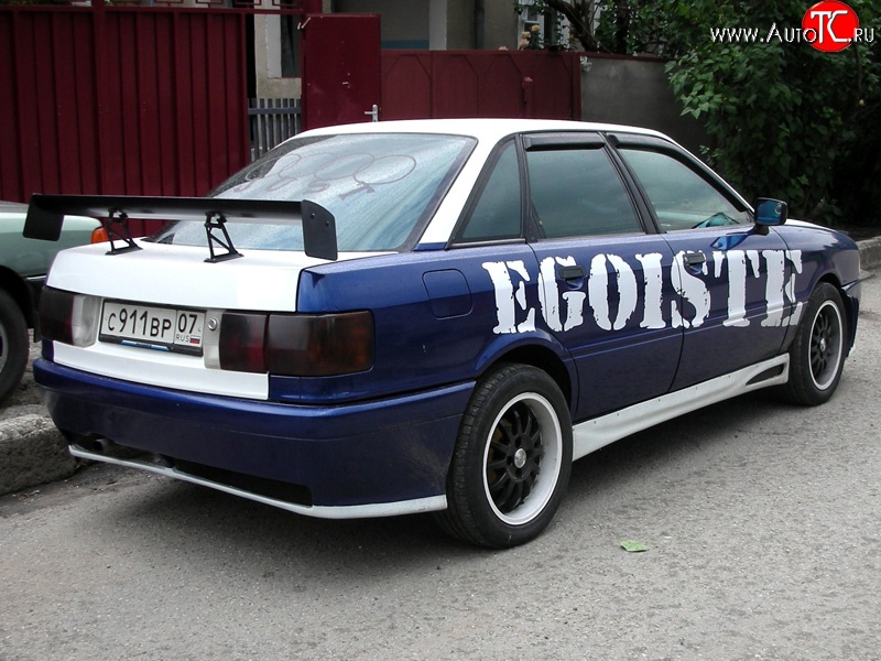 4 499 р. Накладка заднего бампера Rieger Audi 80 B4 седан (1992-1996)  с доставкой в г. Кемерово