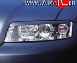 999 р. Реснички СT на фары Audi A4 B6 седан (2000-2006) (Неокрашенные)  с доставкой в г. Кемерово. Увеличить фотографию 2