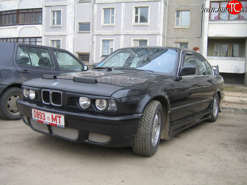 4 999 р. Накладка переднего бампера Uniq BMW 5 серия E34 седан дорестайлинг (1988-1994)  с доставкой в г. Кемерово