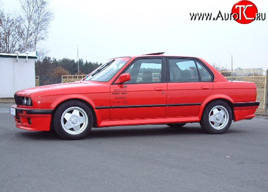 4 499 р. Пороги накладки Elegance BMW 3 серия E30 седан (1982-1991) (стеклопластик жёсткий, Неокрашенные)  с доставкой в г. Кемерово