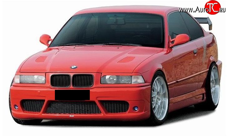 3 999 р. Передний бампер Lumma style BMW 3 серия E36 седан (1990-2000) (Неокрашенный)  с доставкой в г. Кемерово