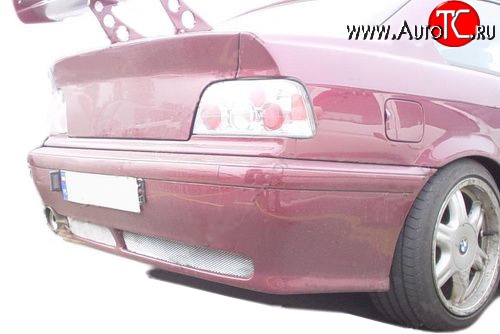 4 599 р. Накладка заднего бампера Racing BMW 3 серия E36 седан (1990-2000)  с доставкой в г. Кемерово