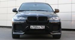 4 749 р. Накладки Global-Tuning на передний бампер автомобиля  BMW X6  E71 (2008-2014) дорестайлинг, рестайлинг (Неокрашенная)  с доставкой в г. Кемерово. Увеличить фотографию 3