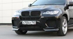 4 749 р. Накладки Global-Tuning на передний бампер автомобиля  BMW X6  E71 (2008-2014) дорестайлинг, рестайлинг (Неокрашенная)  с доставкой в г. Кемерово. Увеличить фотографию 6