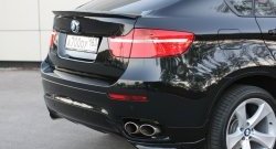 4 749 р. Накладки Global-Tuning на задний бампер автомобиля  BMW X6  E71 (2008-2014) дорестайлинг, рестайлинг (Неокрашенные)  с доставкой в г. Кемерово. Увеличить фотографию 2
