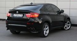 4 749 р. Накладки Global-Tuning на задний бампер автомобиля  BMW X6  E71 (2008-2014) дорестайлинг, рестайлинг (Неокрашенные)  с доставкой в г. Кемерово. Увеличить фотографию 4