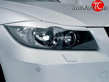 899 р. Реснички Style  BMW 3 серия ( E90,  E91) (2004-2012) седан дорестайлинг, седан рестайлинг, универсал рестайлинг (Неокрашенные)  с доставкой в г. Кемерово