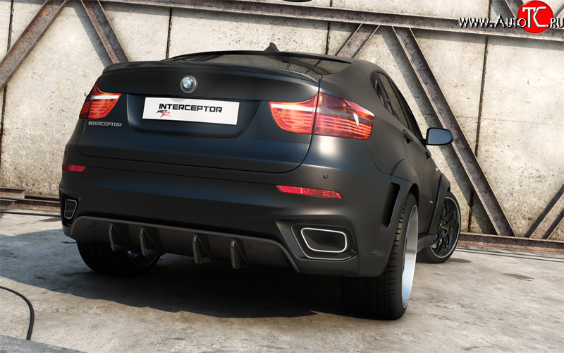 25 849 р. Комплект насадок на глушитель Interceptor  BMW X6  E71 (2008-2014) дорестайлинг, рестайлинг  с доставкой в г. Кемерово
