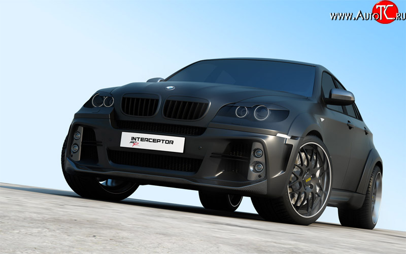3 479 р. Реснички передних фар Interceptor BMW X6 E71 дорестайлинг (2008-2012) (Неокрашенные)  с доставкой в г. Кемерово