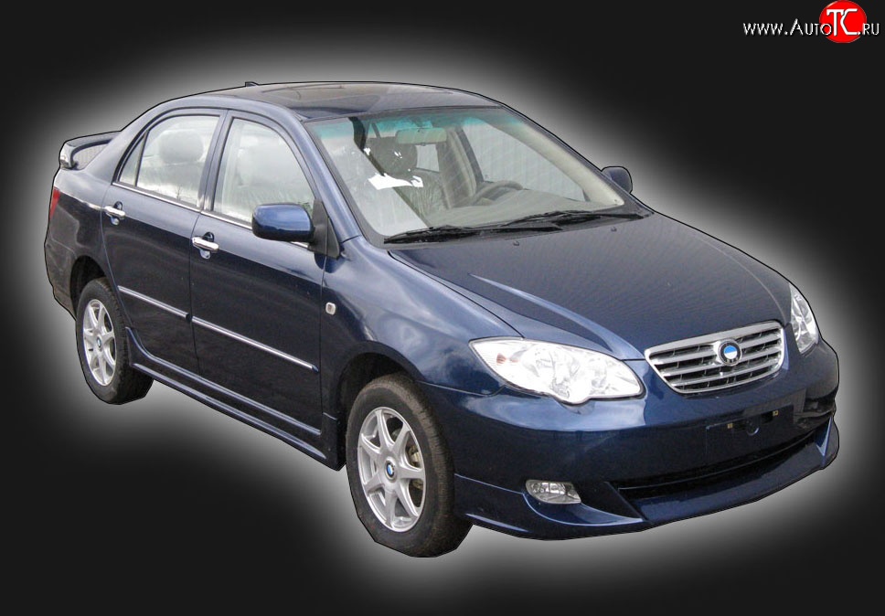 4 349 р. Юбка переднего бампера GT Dynamics BYD F3 седан (2005-2014) (Неокрашенная)  с доставкой в г. Кемерово