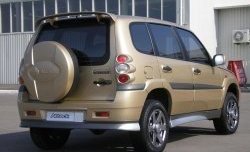 709 р. Комплект верхних накладок на задний бампер Атака  Chevrolet Niva  2123 (2002-2008), Лада 2123 (Нива Шевроле) (2002-2008) (Неокрашенная)  с доставкой в г. Кемерово. Увеличить фотографию 2