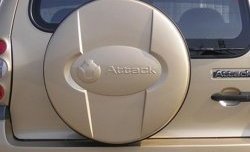 2 249 р. Чехол запасного колеса Атака Лада 2123 (Нива Шевроле) дорестайлинг (2002-2008) (Неокрашенный)  с доставкой в г. Кемерово. Увеличить фотографию 2
