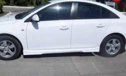 3 899 р. Пороги накладки Sport Style Chevrolet Cruze J300 седан дорестайлинг (2009-2012) (Неокрашенные)  с доставкой в г. Кемерово. Увеличить фотографию 2