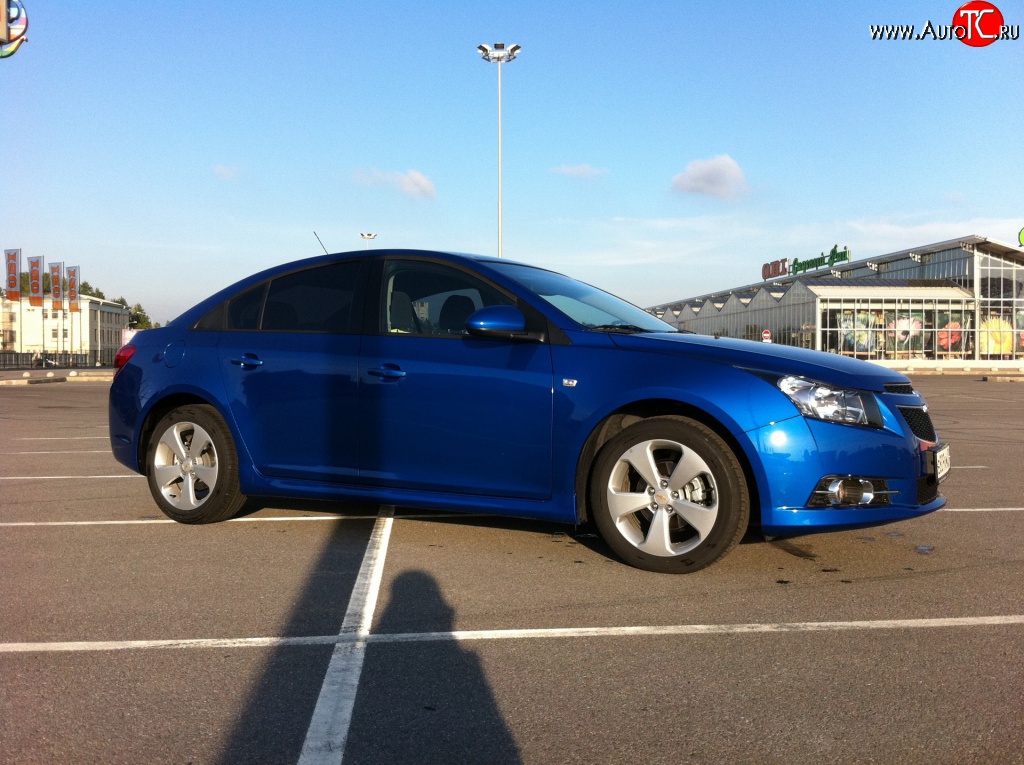 4 199 р. Пороги накладки Z-Line Chevrolet Cruze J300 седан дорестайлинг (2009-2012) (Неокрашенные)  с доставкой в г. Кемерово