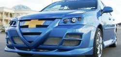 3 449 р. Передний бампер Крестоносец Chevrolet Lacetti седан (2002-2013) (Неокрашенный)  с доставкой в г. Кемерово. Увеличить фотографию 2