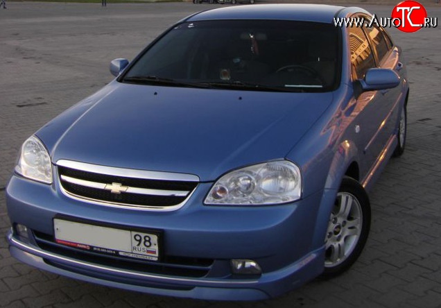 5 949 р. Накладка Street Edition на передний бампер Chevrolet Lacetti седан (2002-2013) (Неокрашенная)  с доставкой в г. Кемерово