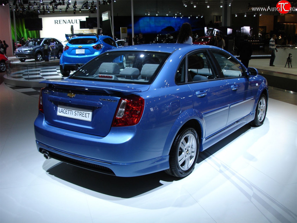 5 949 р. Накладка заднего бампера Stereet Edition Chevrolet Lacetti седан (2002-2013) (Неокрашенная)  с доставкой в г. Кемерово