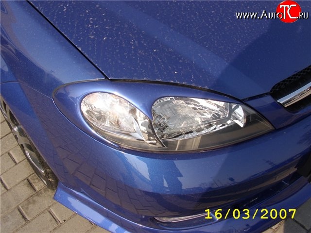 1 539 р. Реснички Атланта  Chevrolet Lacetti  хэтчбек (2002-2013), Daewoo Gentra  KLAS (2012-2016) (Неокрашенные)  с доставкой в г. Кемерово