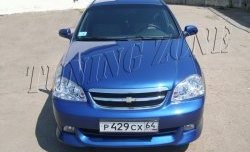 2 399 р. Накладка переднего бампера Tuning Zone Chevrolet Lacetti седан (2002-2013) (Неокрашенная)  с доставкой в г. Кемерово. Увеличить фотографию 2