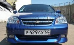 2 399 р. Накладка переднего бампера Tuning Zone Chevrolet Lacetti седан (2002-2013) (Неокрашенная)  с доставкой в г. Кемерово. Увеличить фотографию 3