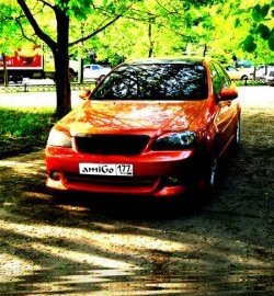 2 399 р. Накладка переднего бампера Tuning Zone Chevrolet Lacetti седан (2002-2013) (Неокрашенная)  с доставкой в г. Кемерово. Увеличить фотографию 5