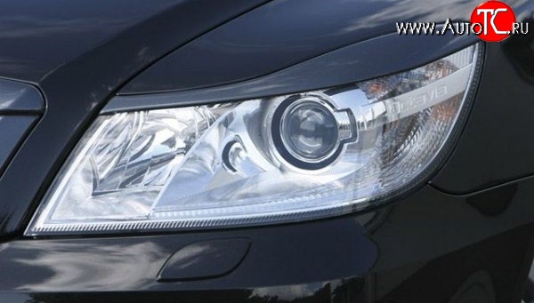 859 р. Реснички на фары СТ Skoda Octavia A5 рестайлинг универсал (2008-2013) (Неокрашенные)  с доставкой в г. Кемерово