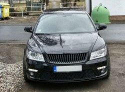 859 р. Реснички на фары СТ Skoda Octavia A5 рестайлинг универсал (2008-2013) (Неокрашенные)  с доставкой в г. Кемерово. Увеличить фотографию 2