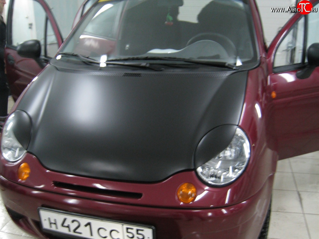 759 р. Реснички Devil Style Daewoo Matiz M100 дорестайлинг (1998-2000) (Неокрашенные)  с доставкой в г. Кемерово