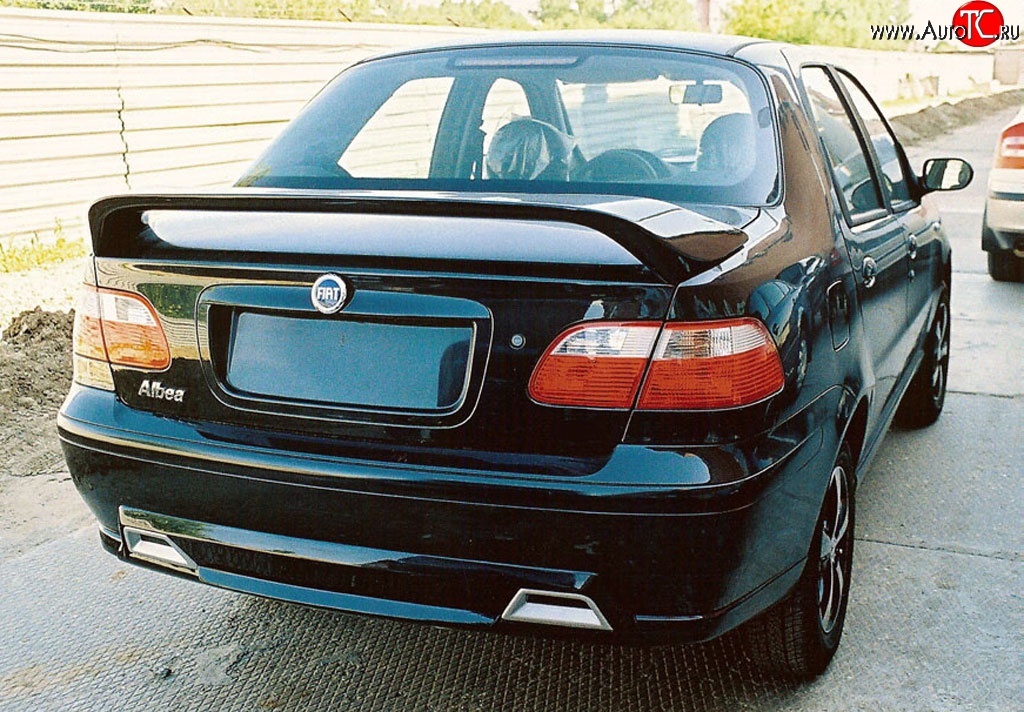 4 349 р. Накладка заднего бампера GT Dynamics Fiat Albea 170 седан (2002-2012) (Неокрашенная)  с доставкой в г. Кемерово