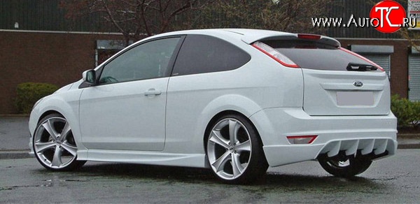 7 599 р. Накладка заднего бампера Loder 1899  Ford Focus  2 (2007-2011) хэтчбэк 3 дв. рестайлинг, хэтчбэк 5 дв. рестайлинг (Неокрашенная)  с доставкой в г. Кемерово