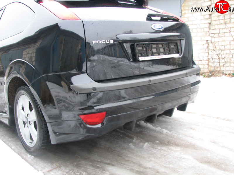 5 699 р. Накладка на задний бампер Bomb-Style Ford Focus 2 хэтчбэк 3 дв. дорестайлинг (2004-2007) (Неокрашенная)  с доставкой в г. Кемерово