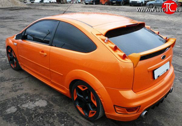 5 499 р. Нижний спойлер крышки багажника Sport  Ford Focus  2 (2004-2011) хэтчбэк 3 дв. дорестайлинг, хэтчбэк 5 дв. дорестайлинг, хэтчбэк 3 дв. рестайлинг, хэтчбэк 5 дв. рестайлинг (Неокрашенный)  с доставкой в г. Кемерово