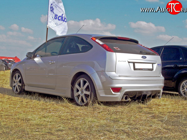 7 799 р. Юбка-диффузор заднего бампера Sport Ford Focus 2 хэтчбэк 3 дв. дорестайлинг (2004-2007) (Неокрашенная)  с доставкой в г. Кемерово