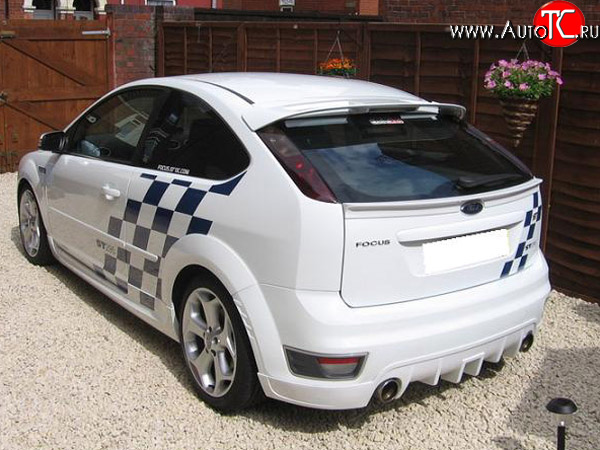 4 199 р. Накладка крышки багажника (лип спойлер) Sport Ford Focus 2 хэтчбэк 5 дв. рестайлинг (2007-2011) (Неокрашенный)  с доставкой в г. Кемерово