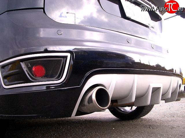 5 999 р. Накладка заднего бампера ST Sport  Ford Focus  2 (2004-2008) хэтчбэк 3 дв. дорестайлинг, хэтчбэк 5 дв. дорестайлинг (Неокрашенный)  с доставкой в г. Кемерово