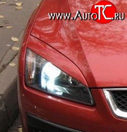 1 299 р. Реснички Sport-Style  Ford Focus  2 (2004-2008)  седан дорестайлинг, универсал дорестайлинг, хэтчбэк 3 дв. дорестайлинг, хэтчбэк 5 дв. дорестайлинг (Неокрашенные)  с доставкой в г. Кемерово