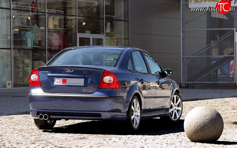 5 699 р. Накладка бампера MS  Ford Focus  2 (2004-2008)  седан дорестайлинг (Неокрашенная)  с доставкой в г. Кемерово