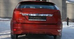 1 699 р. Накладка заднего бампера AutoTC Ford Focus 2 хэтчбэк 5 дв. рестайлинг (2007-2011) (Неокрашенная)  с доставкой в г. Кемерово. Увеличить фотографию 2